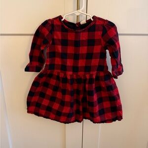 Baby Gap Red and Black Buffalo Check Plaid Dress